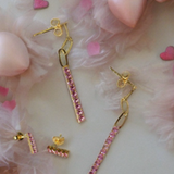 Elizabeth Pavé Paperclip Earrings