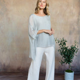 Martina Silk Top (Pearl Grey)