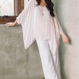 Martina Silk Top (Pale Pink)