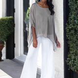 Martina Silk Top (Taupe)