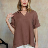 Adele Linen Top