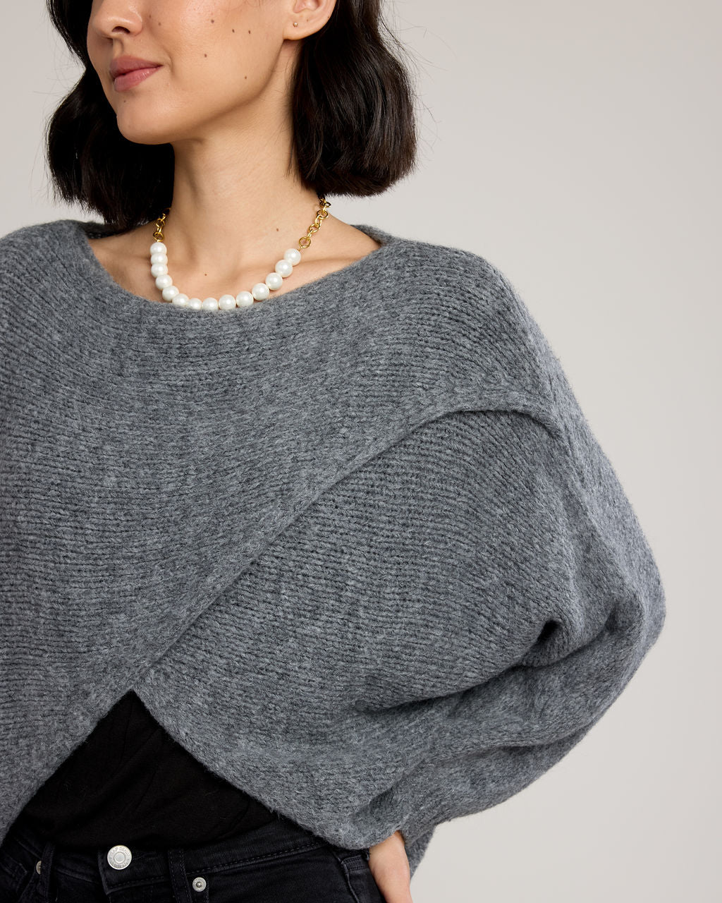 Alessandra Knit Criss Cross Wrap