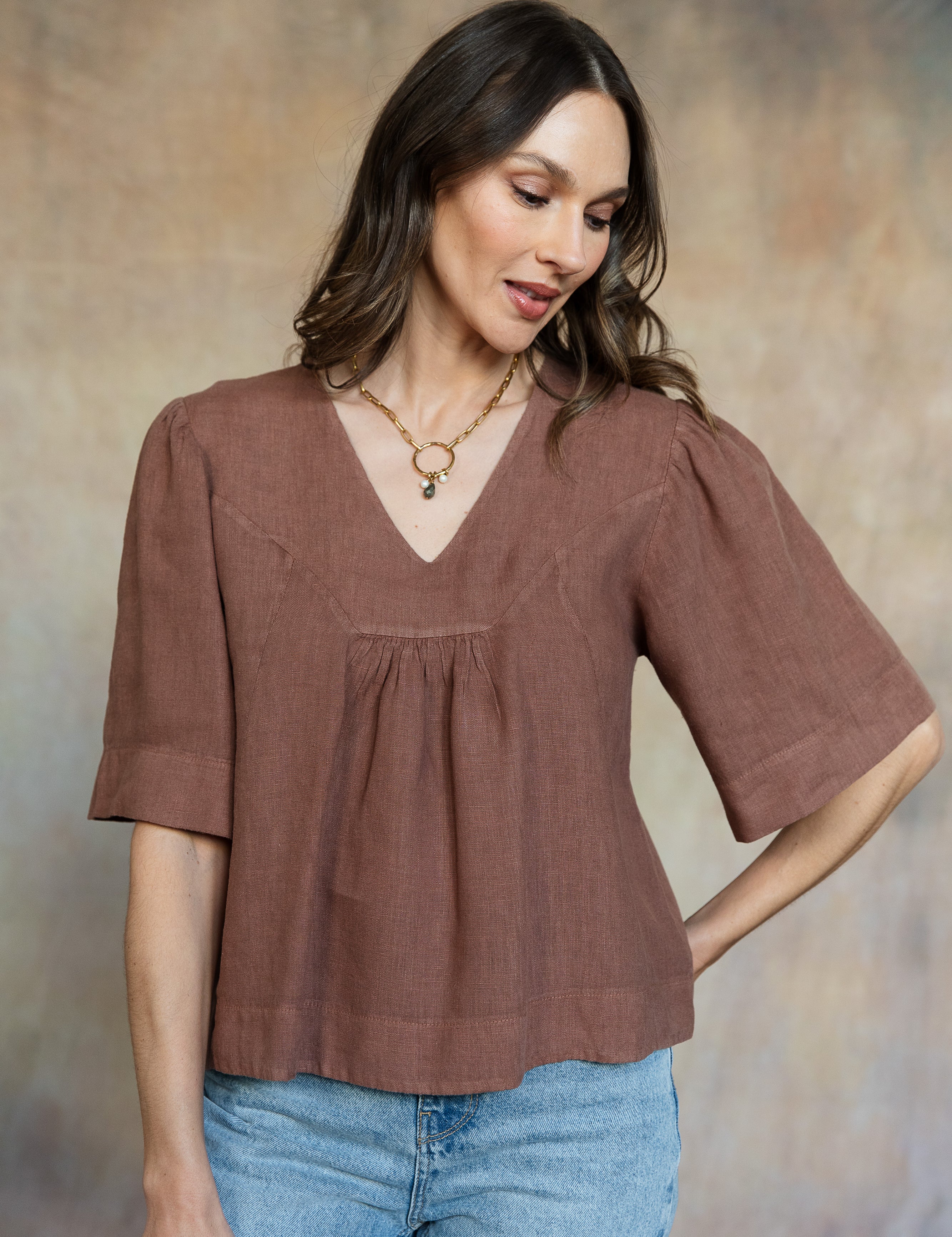 Amelie Linen Top