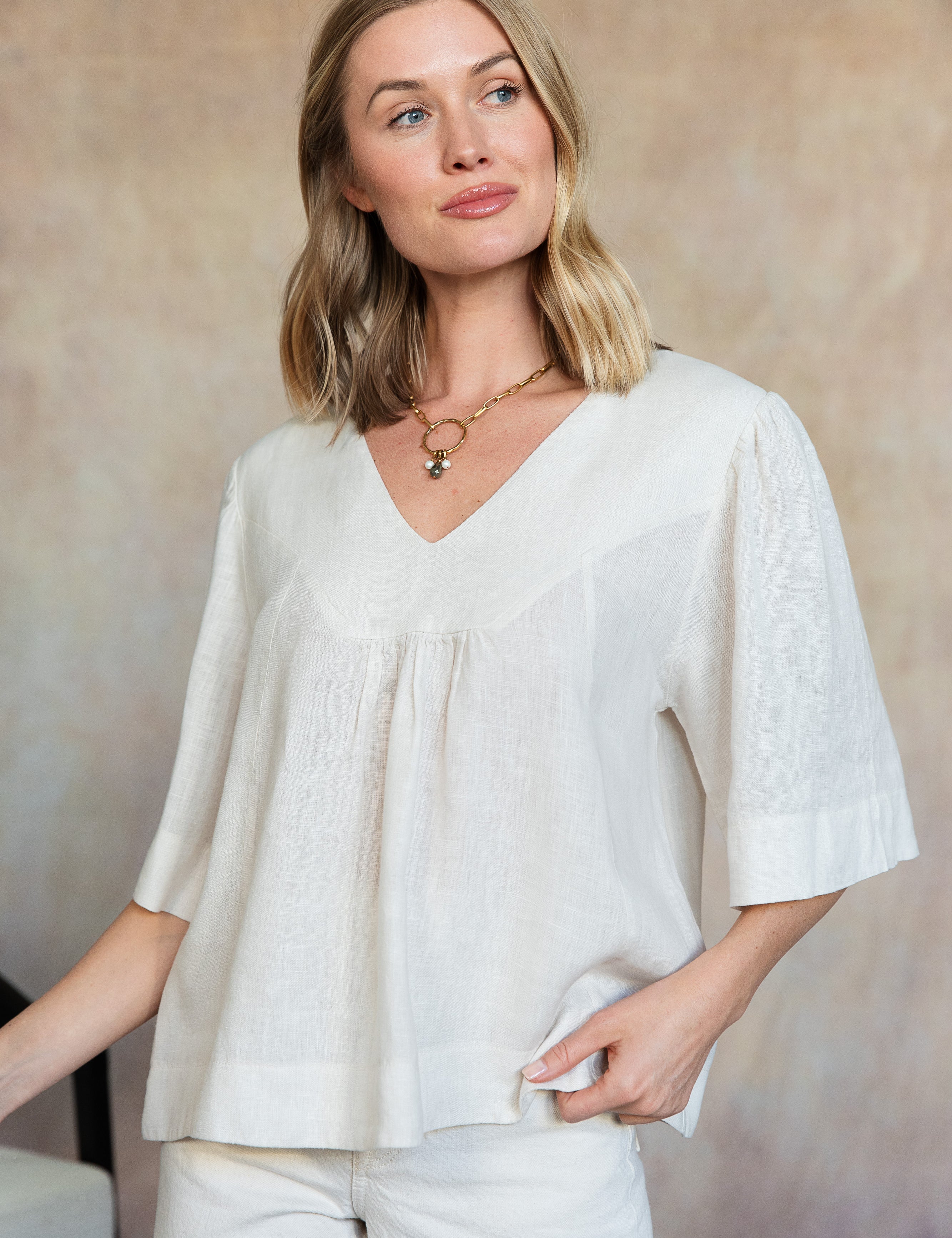 Amelie Linen Top