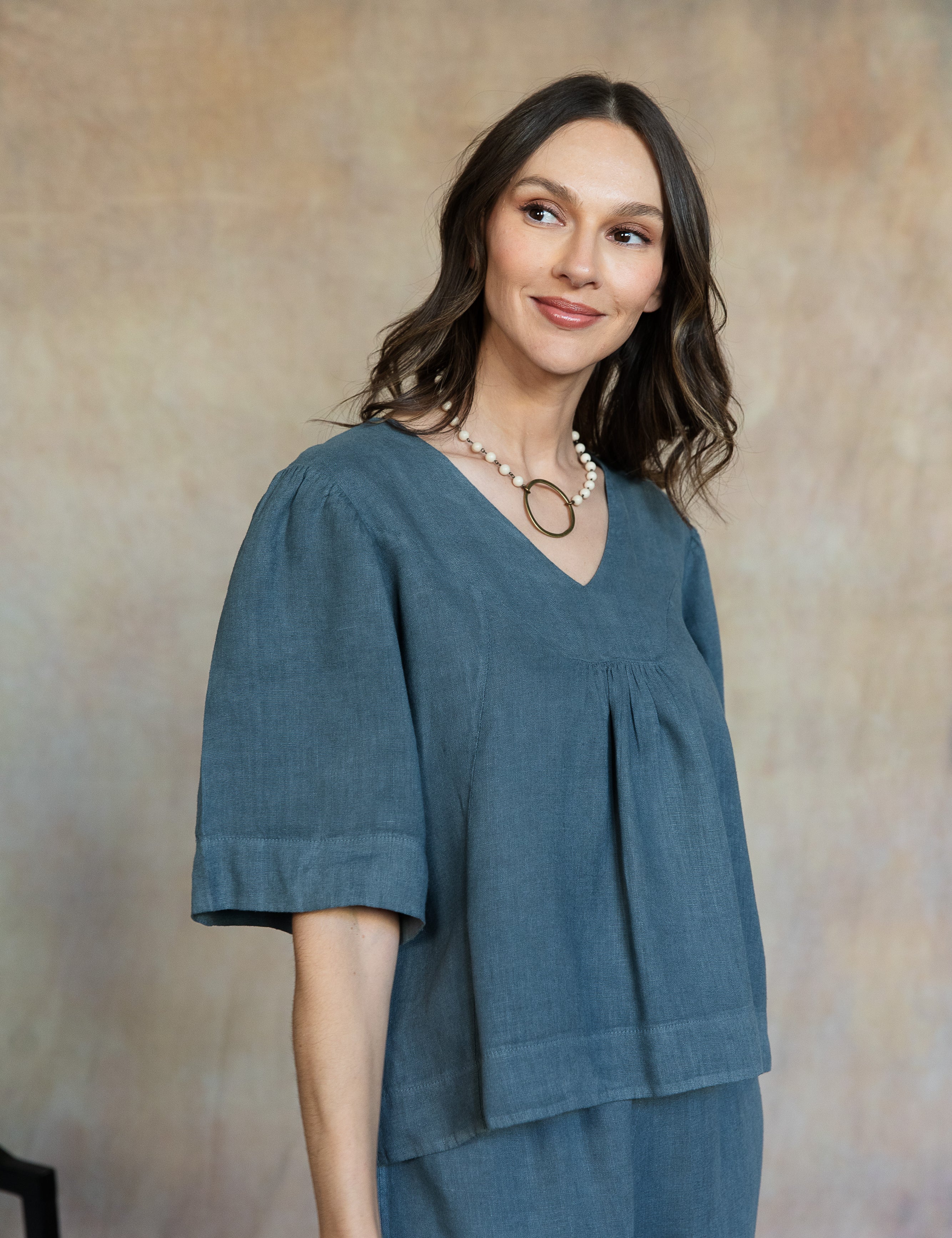 Amelie Linen Top