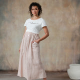 Andrea Linen Midi Skirt
