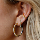 Eliza Pavé Hoop Earrings