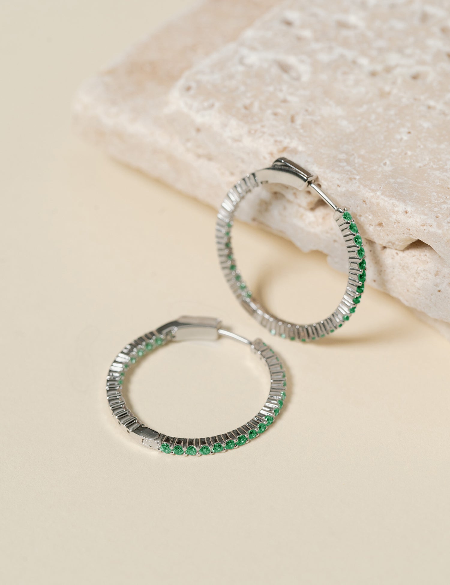 Eliza Pavé Hoop Earrings