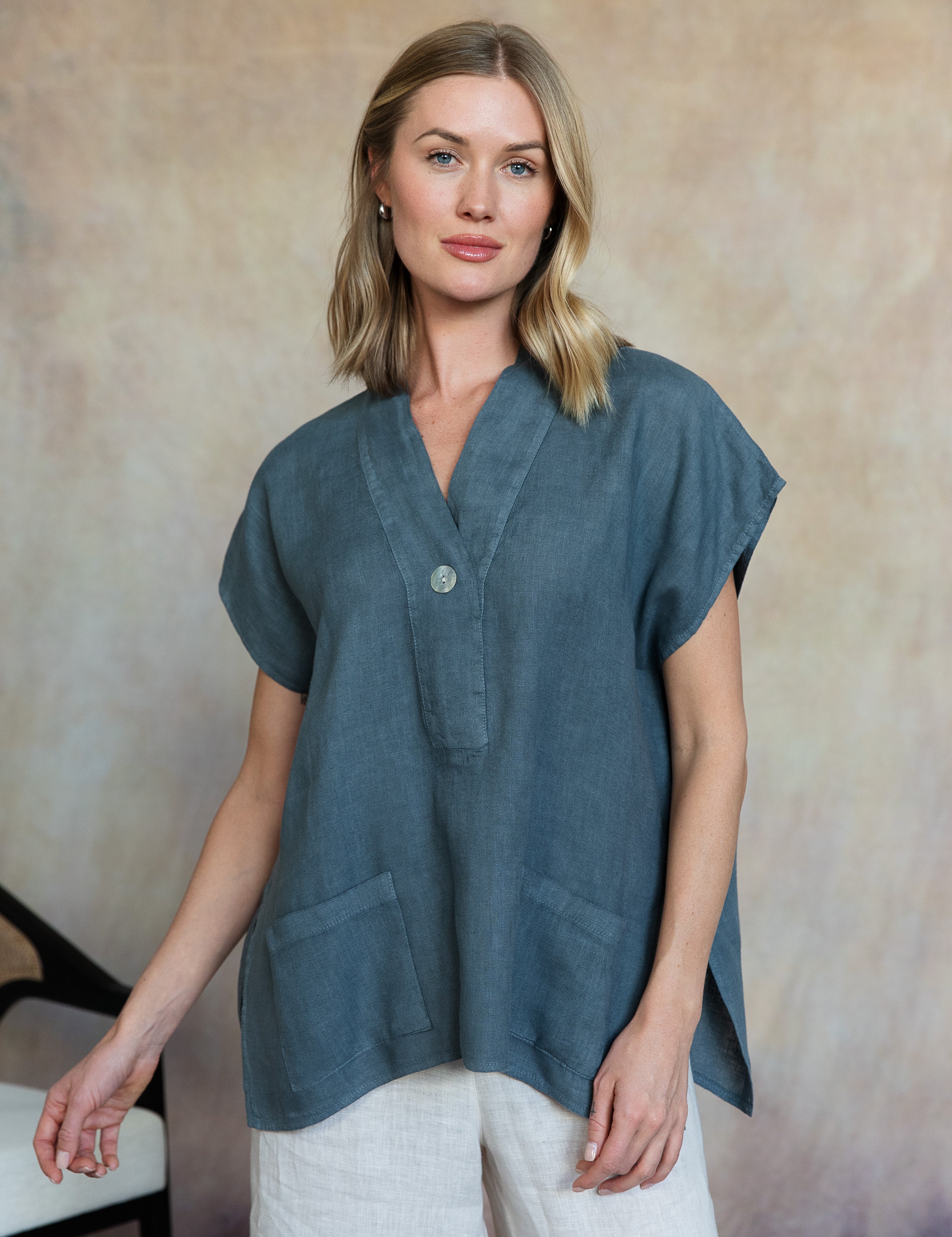 Leni Linen Top