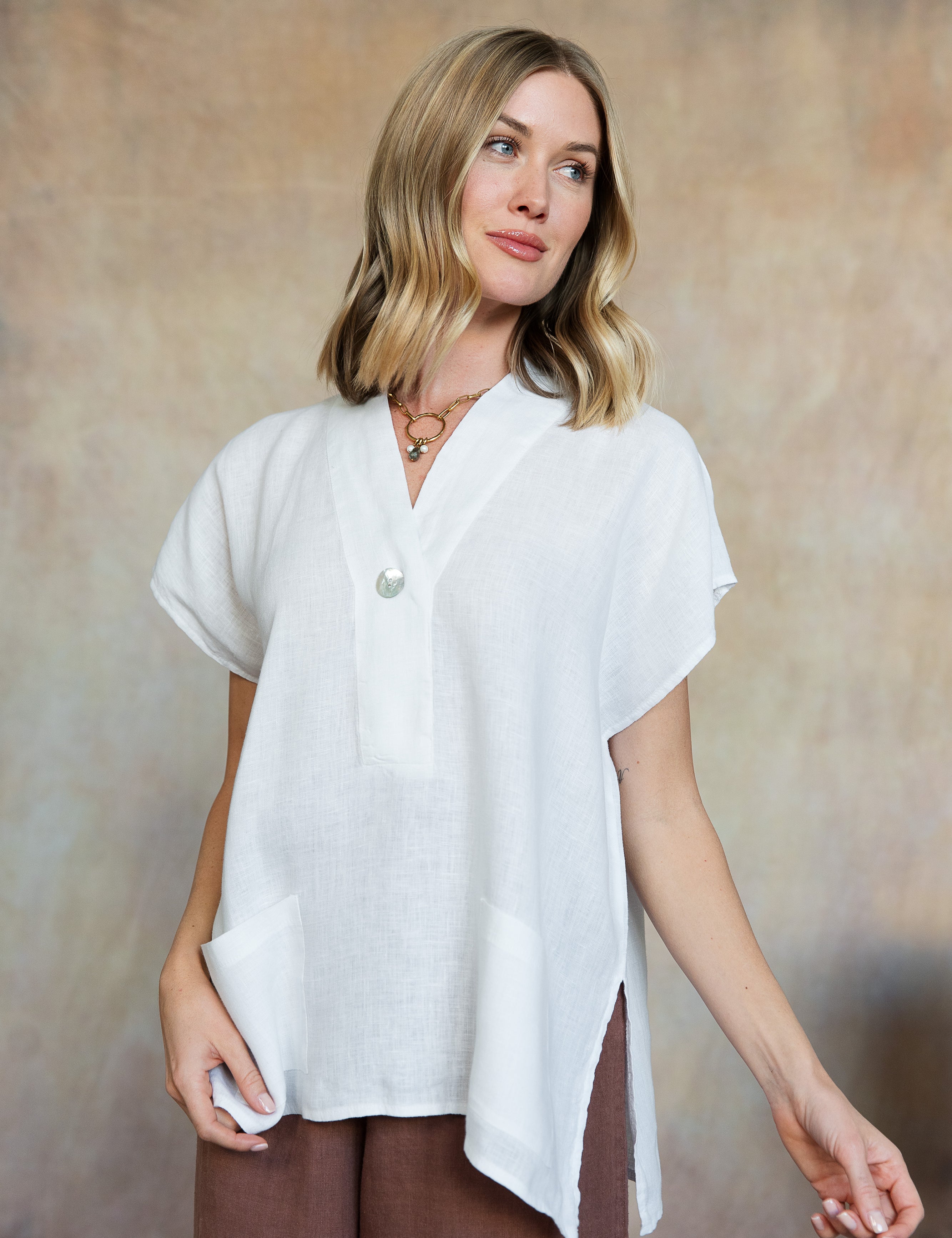 Leni Linen Top