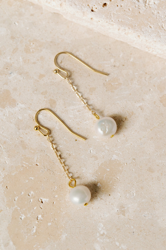 Paulette Pearl Chain Earrings