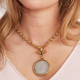 Riley Coin Necklace-Gold