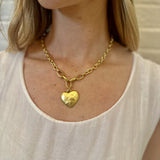 Sarah Gold Heart Necklace