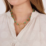 Selena Stone Circle Necklace