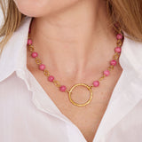 Selena Stone Circle Necklace