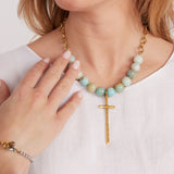 Sloan Beaded Cross Necklace