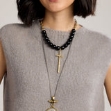 Sloan Beaded Cross Necklace