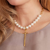 Sloan Beaded Cross Necklace