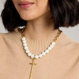 Sloan Beaded Cross Necklace