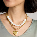 Sarah Gold Heart Necklace